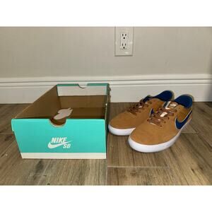 Men's Nike SB Heritage Vulc Flax/White/Team Royal CD5010-200 Size 11
